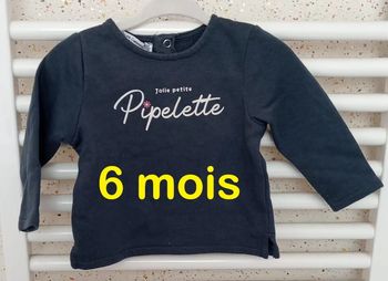 Sweat bleu marine imprimé blanc Fashion Private Company Taille 6 mois