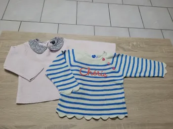 Lot de 2 pulls fille en 18 mois