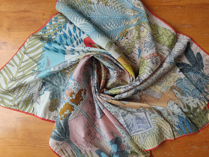 Foulard 90 animaux dans la forêt rose - photo numéro 5