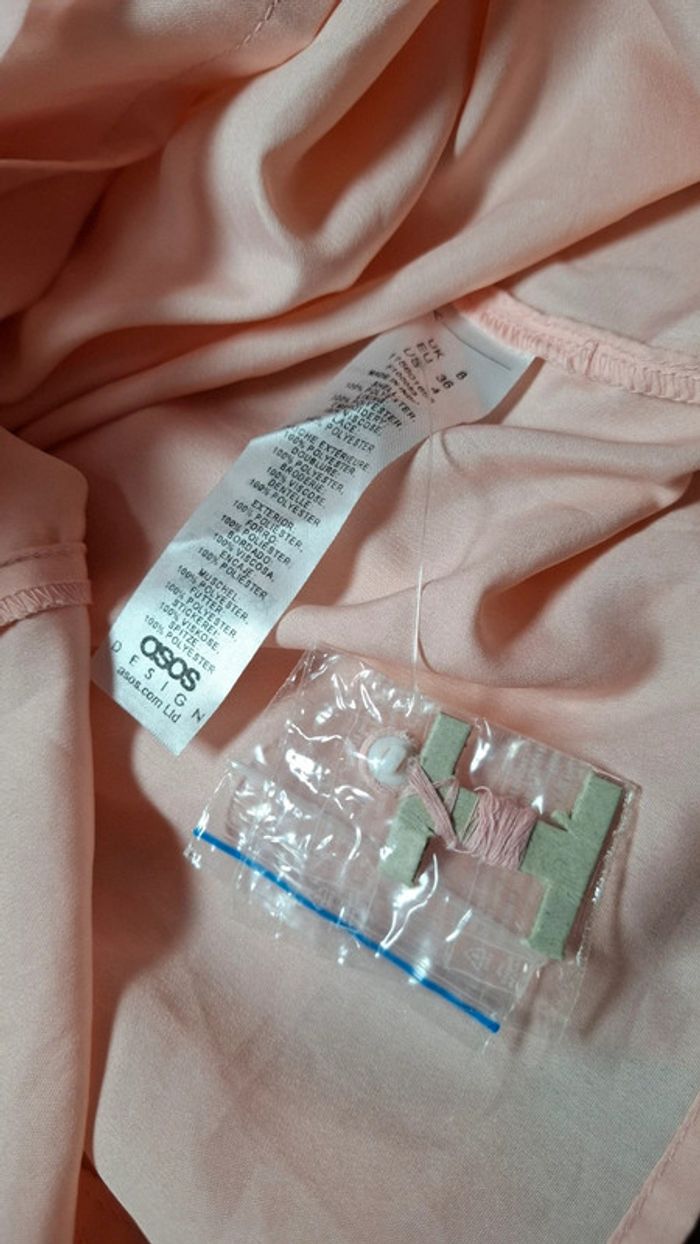Robe rose broderie fleurs dentelle - photo numéro 20