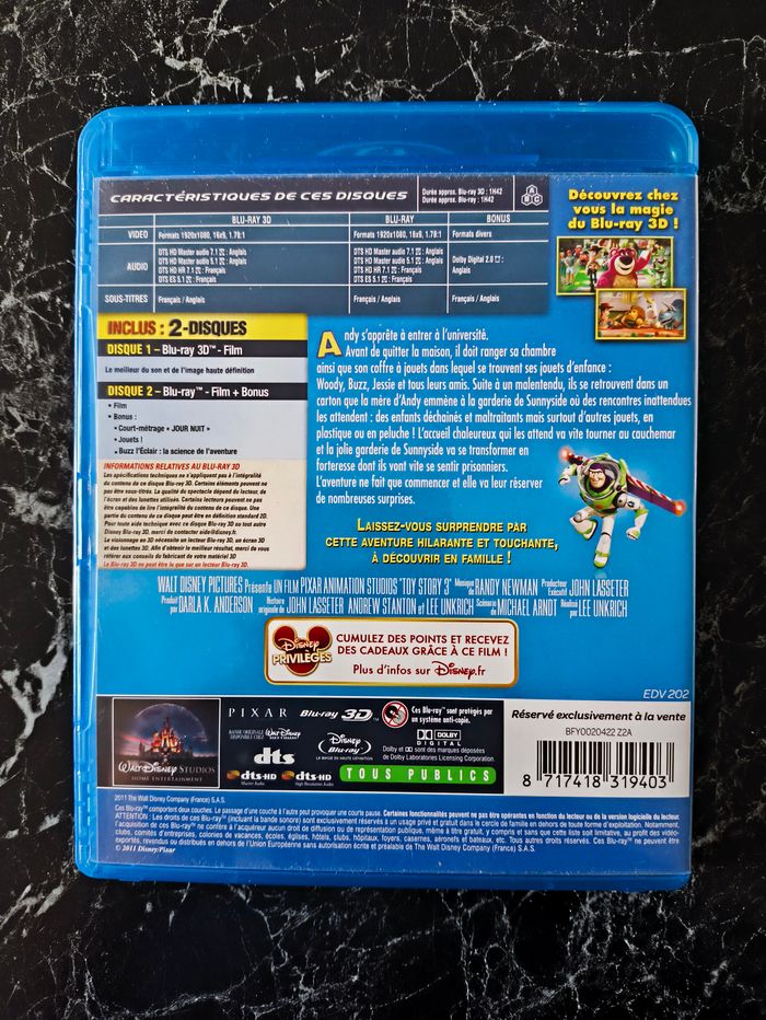 Toy Story 3 3D en Blu-ray - photo numéro 2