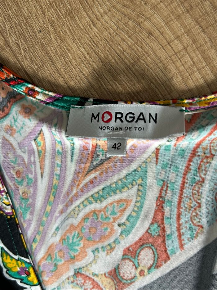 Robe imprimée à manches courtes Morgan taille 42 comme neuve - photo numéro 10