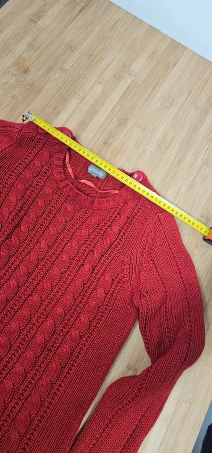 Pull rouge pas trop épais In extenso T:M  38/40 - photo numéro 9