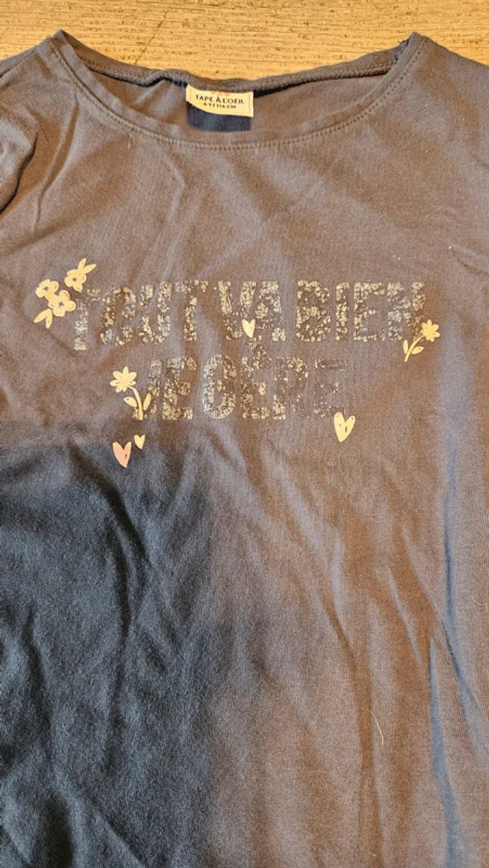 T shirt fille à manchss longues, gris foncé, Tape A l Oeil, 6 ans - photo numéro 5