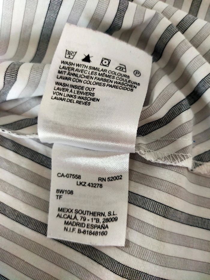 Chemisier femme rayée gris /blanc  38/40 - photo numéro 4