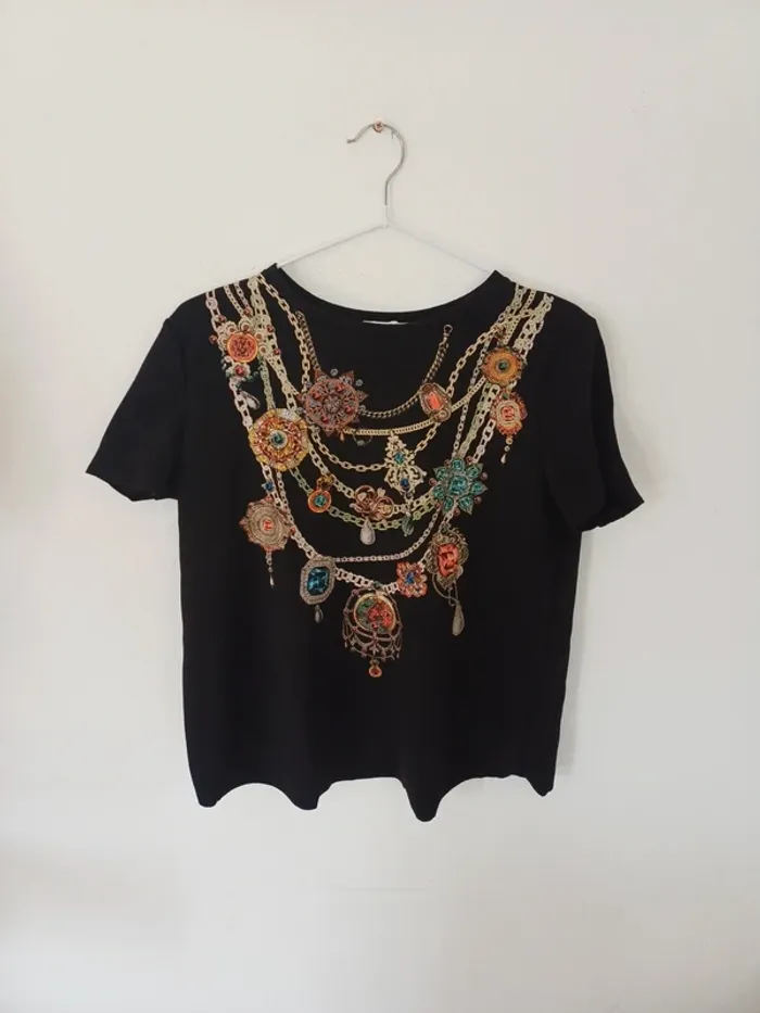 T-shirt zara noir