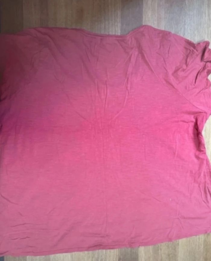 T-shirt kiabi rouge framboise taille 3xl - photo numéro 5
