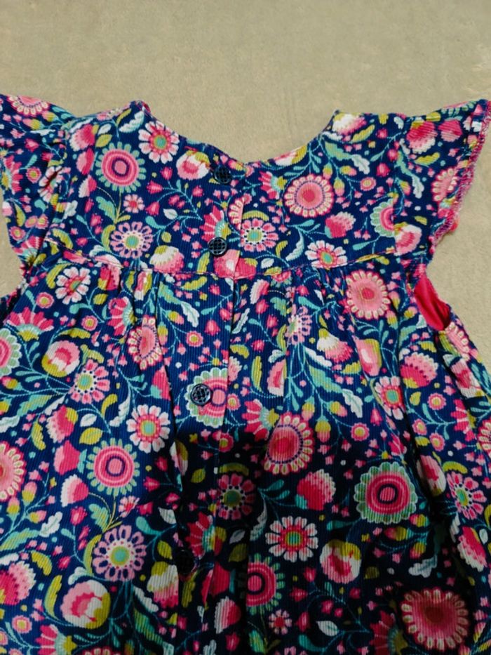 Robe velours fleurs 24 mois - photo numéro 4