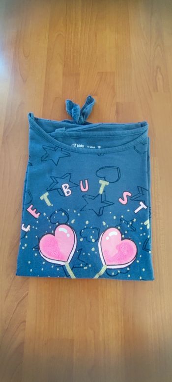 Tee-shirt bleu taille 10 ans Gémo 