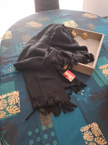 Grande écharpe polaire noire