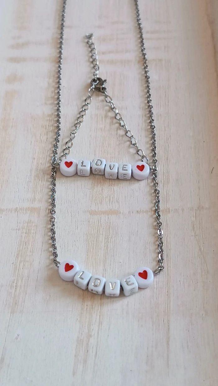 Jolie parure bracelet/ collier