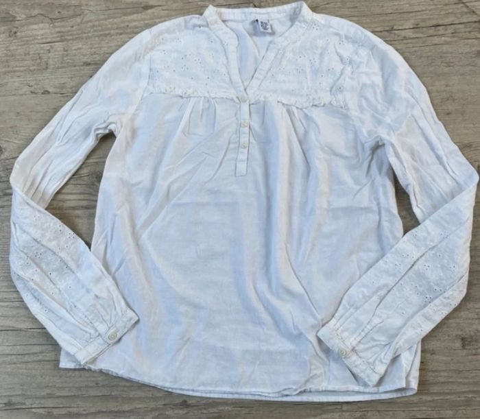 Blouse Zara 11-12ans tbe blanche