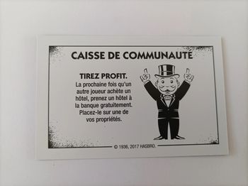 Carte caisse tirez profit pièce détachée Monopoly édition tricheurs Hasbro gaming #A28