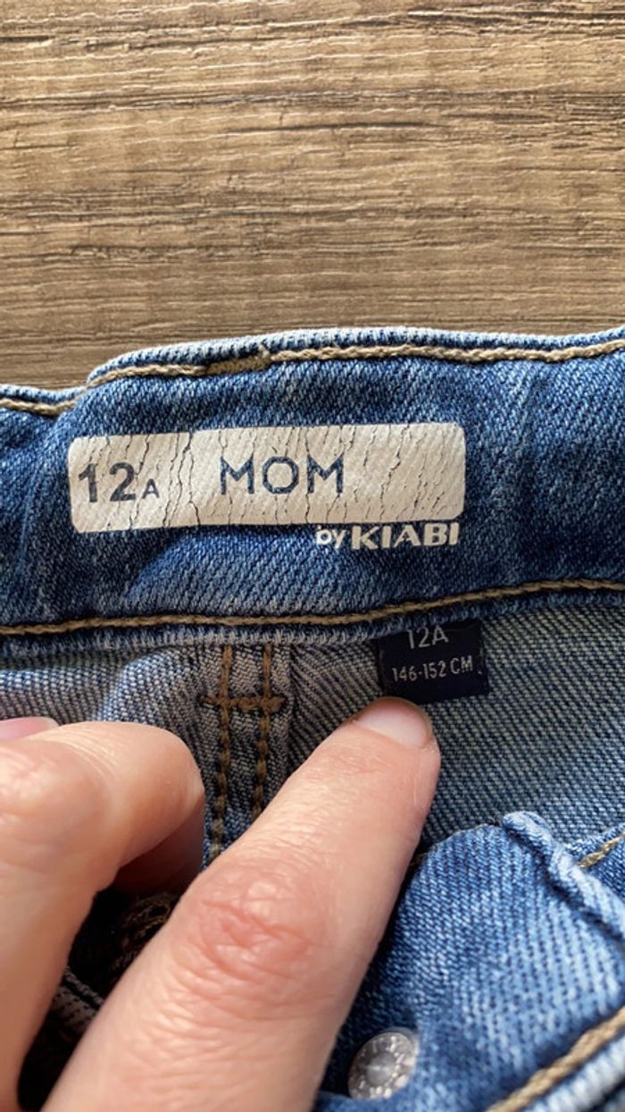 Jean mom avec perles - photo numéro 3