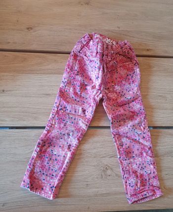 🌸 Jean slim imprimé motif fleuri 🌸 taille ajustable 🌸 bébé fille 24 mois 2 ans 🌸