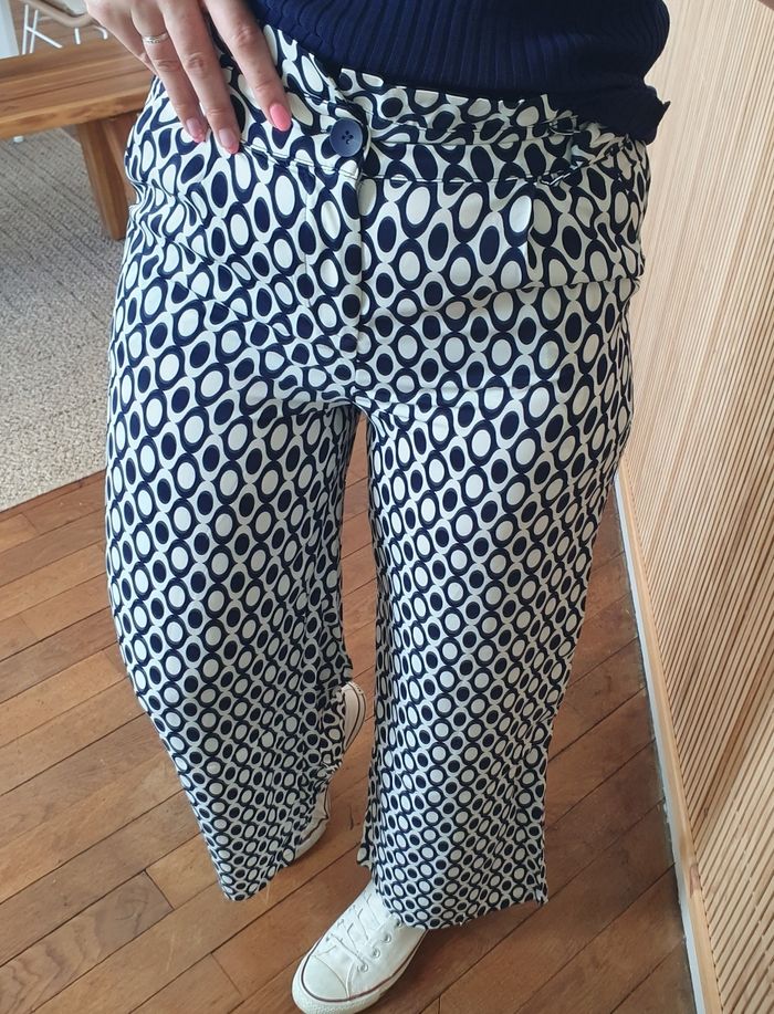 Pantalon fluide Lanzarote marine/blanc Taille L - photo numéro 4