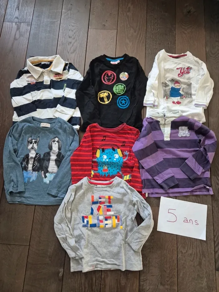 Lot de t shirt manches longues