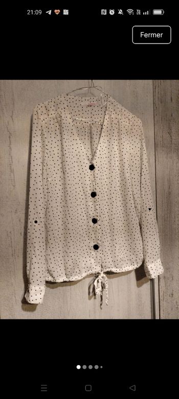 Blouse chic a pois 