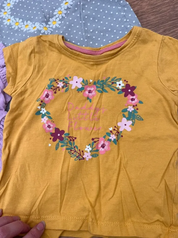 Lot T-shirts fille 12 mois - photo numéro 4
