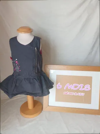 Robe sans manche bas évasé Gémo Baby fille taille 6 mois