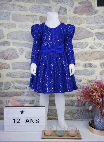 Superbe robe de soirée bleue saphir scintillante Fille 12 ans marque Alisa et Léo 🦜