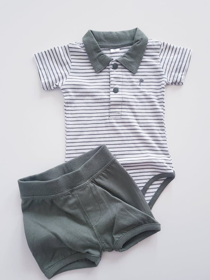 Zeeman - Ensemble body avec col polo + short - Neuf !