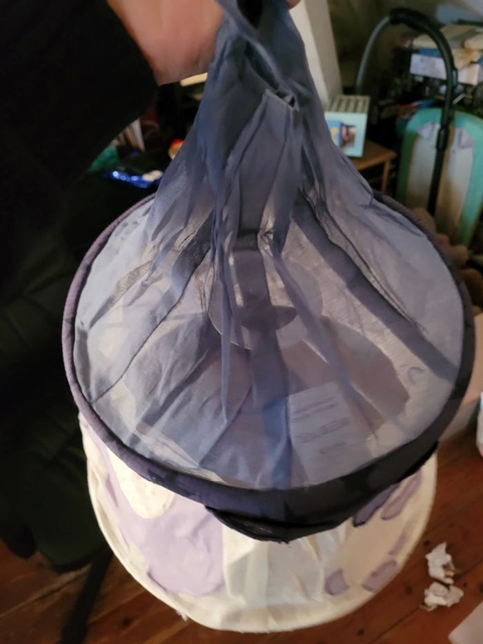 NEUF Moulin Roty suspension Aimé et Céleste éléphant souris violet parme lumière tissu - photo numéro 5