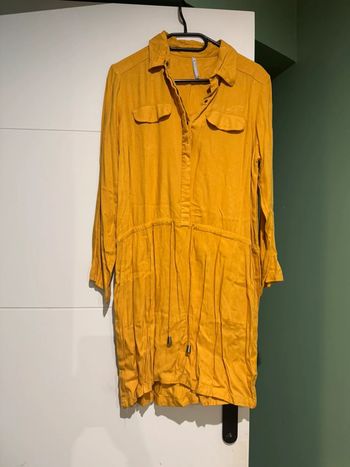 Robe chemise moutarde