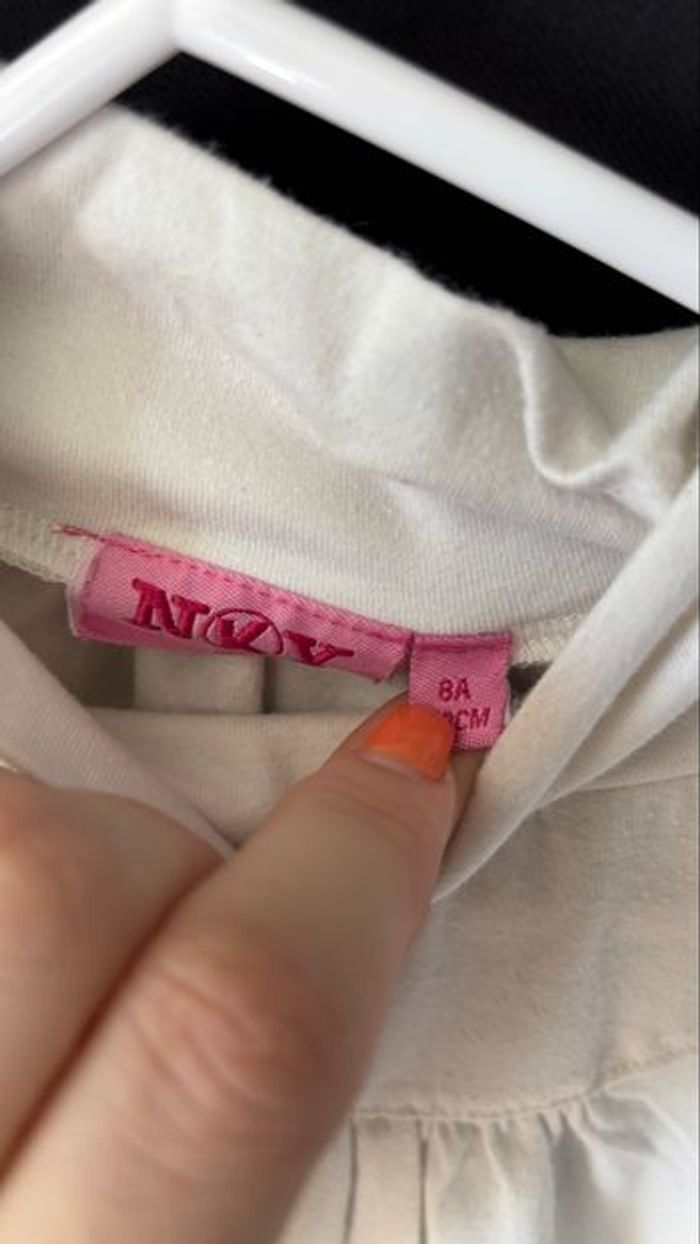 Sous pull enfant NKY – Blanc– Motif renne et flocons - photo numéro 3