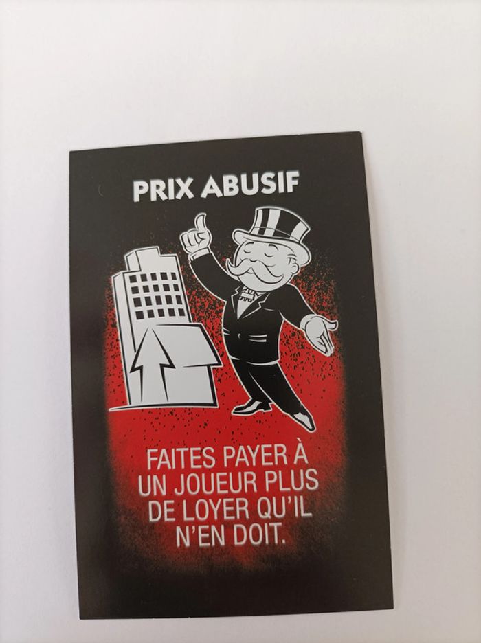 Carte prix abusif pièce détachée Monopoly édition tricheurs Hasbro gaming #A28 - photo numéro 2