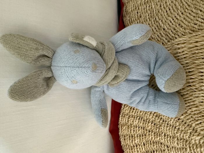 Doudou Lapin Tartine et Chocolat - Bleu - photo numéro 4
