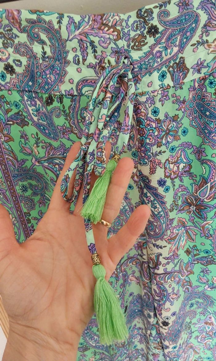 Sarouel neuf soie polyester hippie chic bohème T 36/38 - photo numéro 13