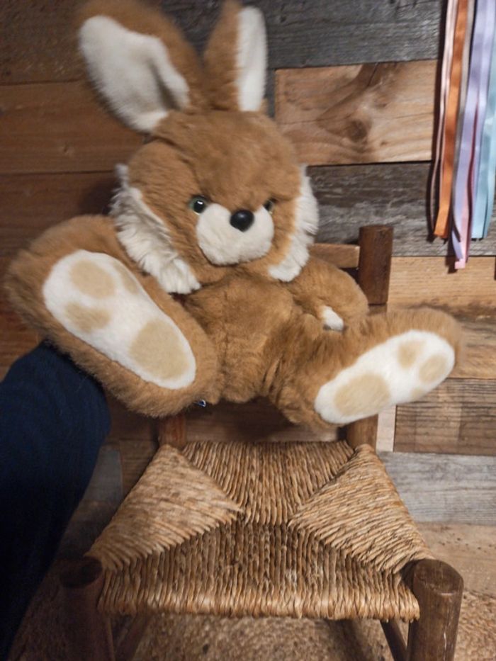 peluche lapin Ajena vintage tbe - photo numéro 3