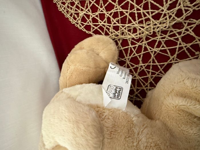 chien beige oreilles et queue marron doudou - photo numéro 4