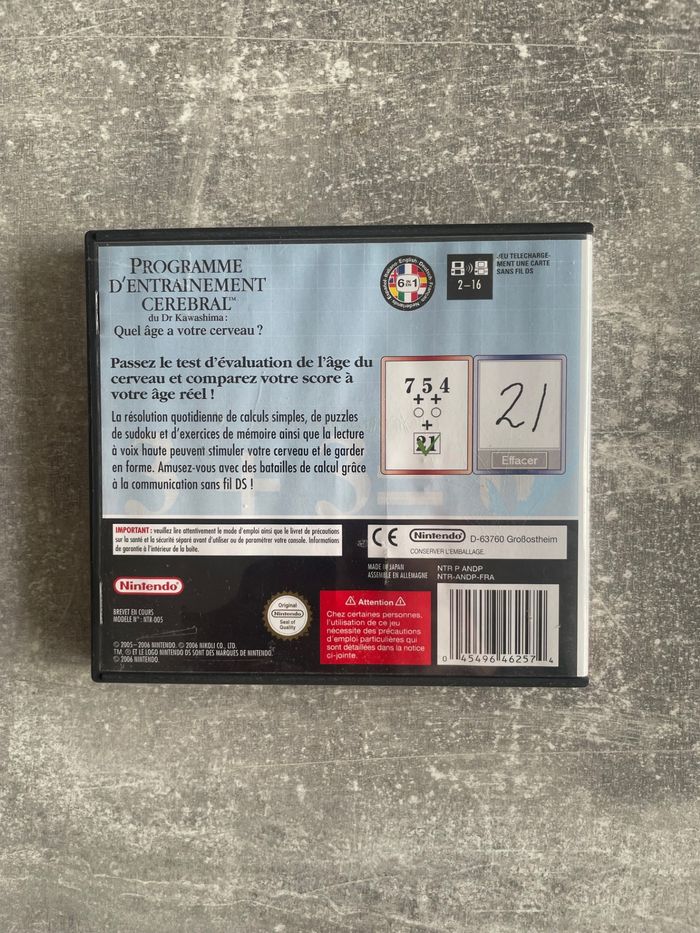 Jeu pour Nintendo DS, Programme d'entraînement cérébral en français. - photo numéro 3