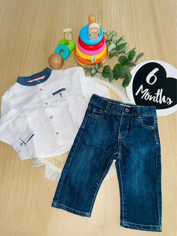 Ensemble chemise et jean 6 mois obaïbi
