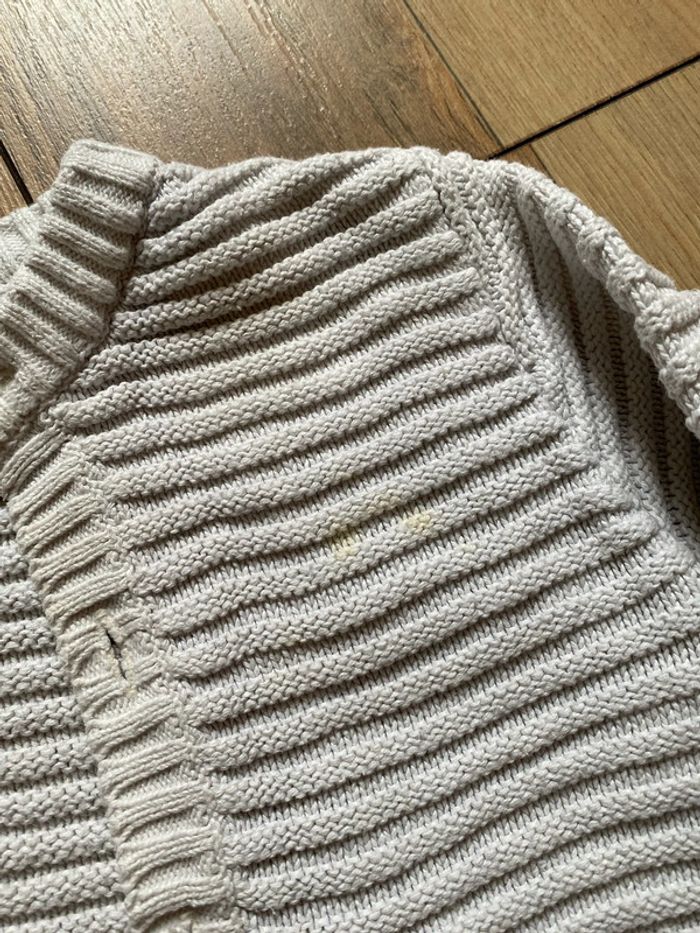 Gilet mailles mixte beige - photo numéro 2