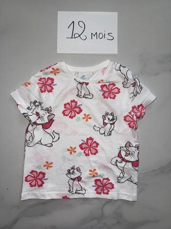 T shirt marie disney 12 mois