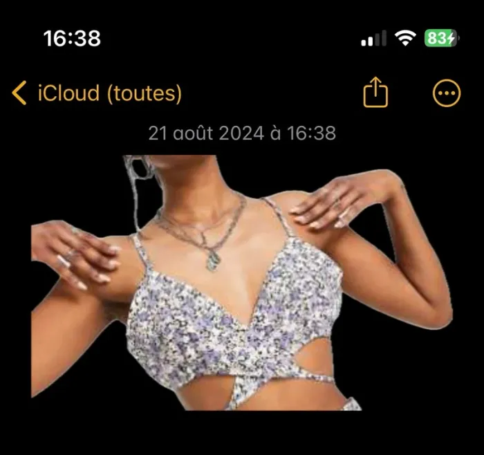Brassière croisé fleuri only S - photo numéro 2