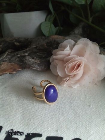 Bague agate violette pierre naturelle