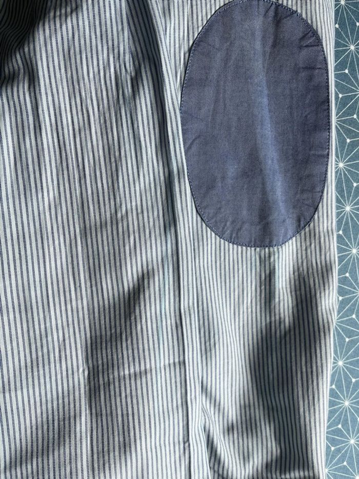 Chemise à rayures taille S homme Zara  homme couleur bleu blanc état satisfaisant - photo numéro 6