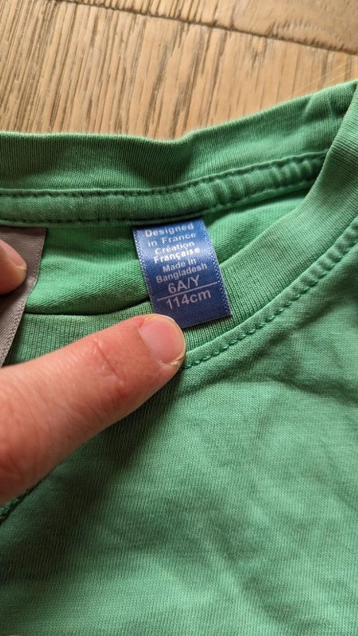 Lot 2 tee shirt MC okaidi 6 ans - photo numéro 3