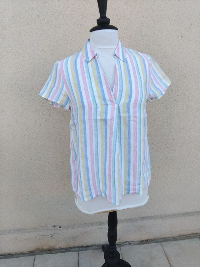 Blouse Caroll t40 100%lin - photo numéro 4