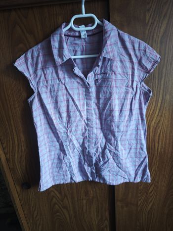 Chemise manche courte rose/mauve taille 48