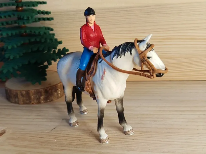 Schleich cavalière brune et son cheval Figurine animal équitation - photo numéro 2