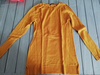 Pull fin laine  moutarde