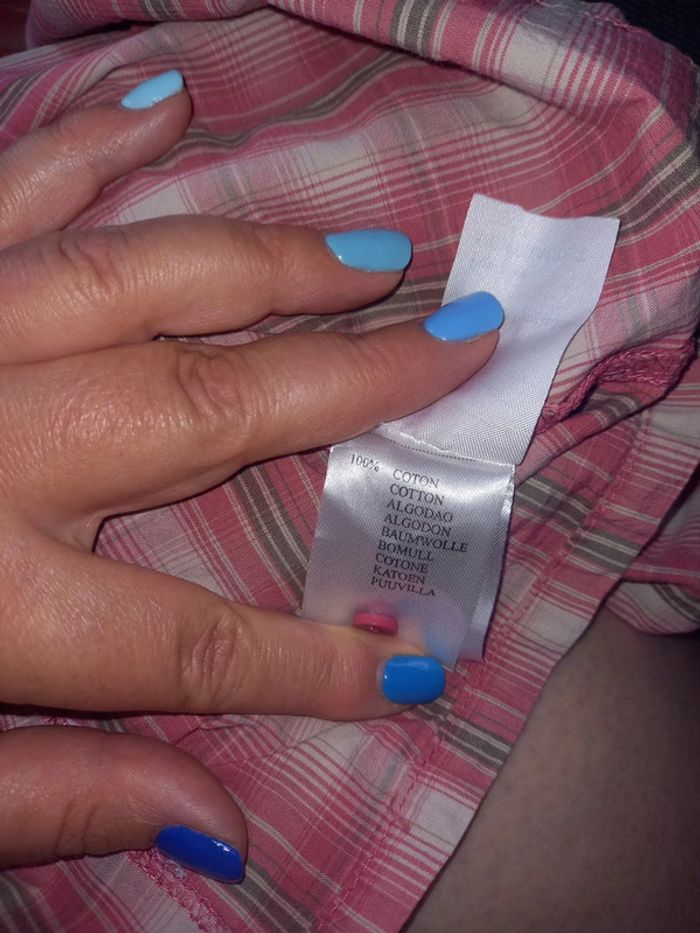 Chemise à carreaux rose. - photo numéro 5