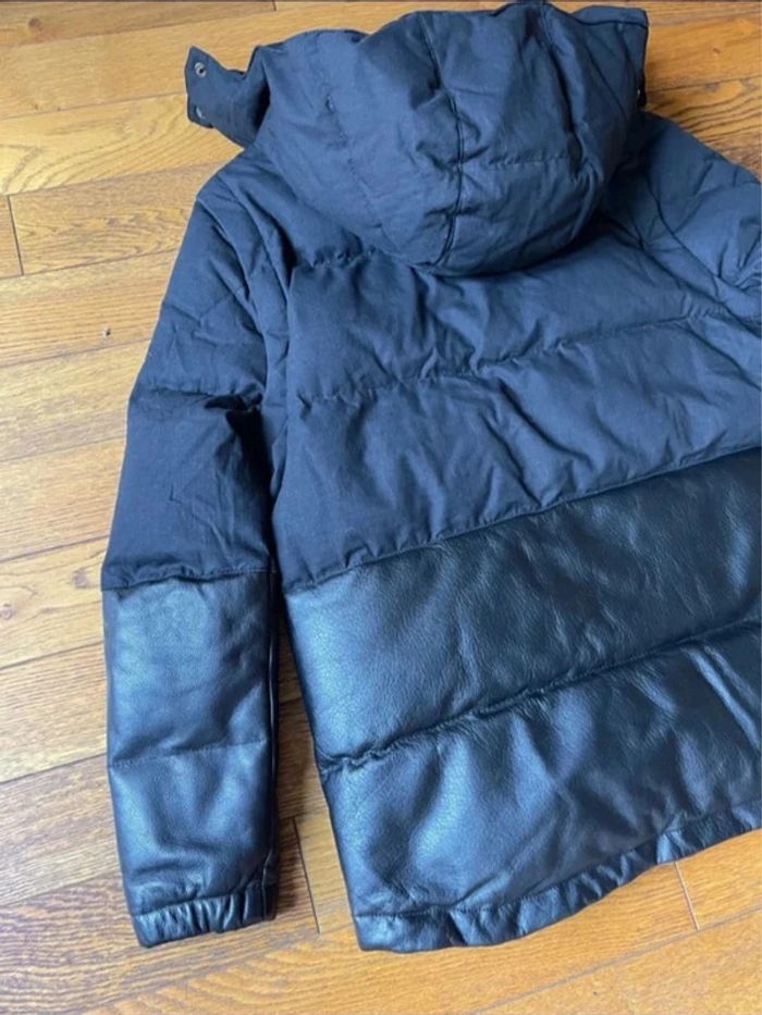 Sublime manteau doudoune noir April May avec empiècement cuir qui se transforme en sans manche - photo numéro 5