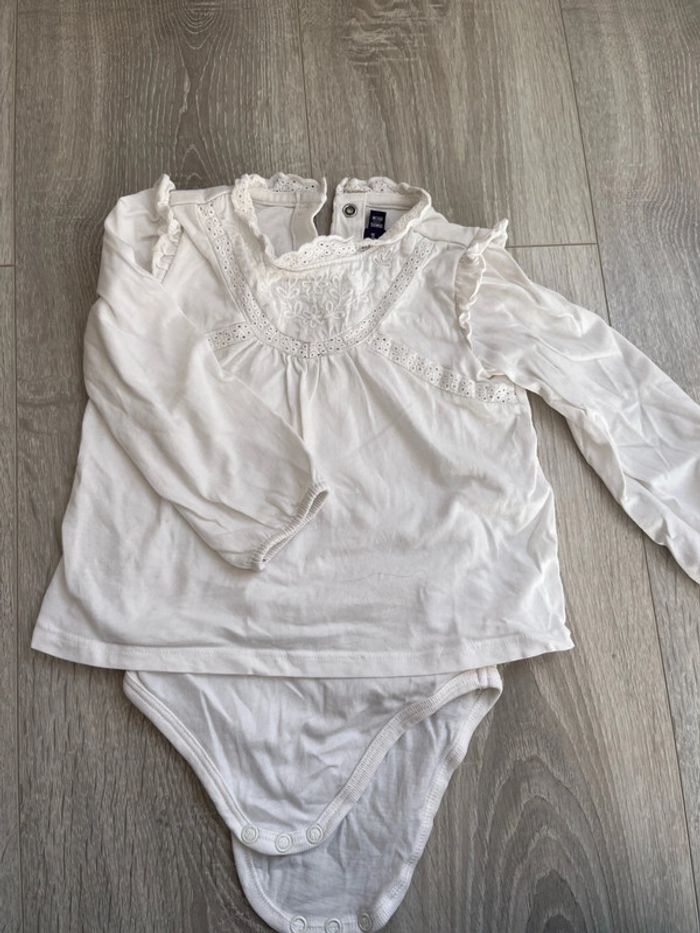 Body tee shirt manche longue bébé fille 18 mois