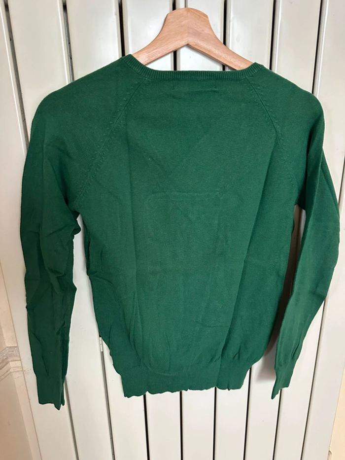 Pull col V very foncé coton M Zara - photo numéro 2